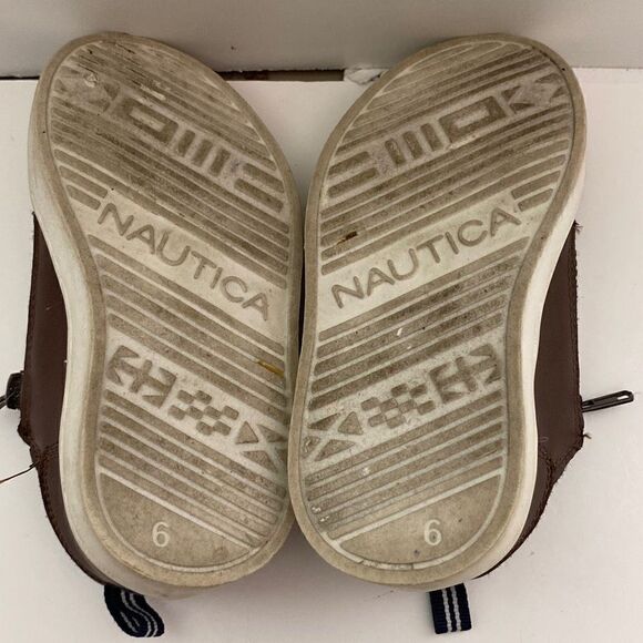 Nautica Kids Brown Wakeby Toddler Shoe Lace Up Fashion Sneaker - Picture 2 of 6